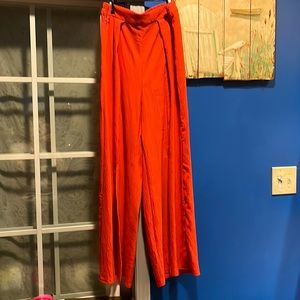 Palazzo style pants with slits both legs size xl no brand